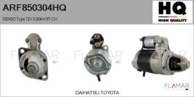 HQ ARF850304HQ - ARR NUEVO DENSO Type 12V 0,80kW 9T CW