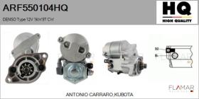 HQ ARF550104HQ - ARR NUEVO DENSO Type 12V 1,00kW 9T CW