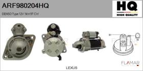 HQ ARF980204HQ - ARR NUEVO DENSO Type 12V 1,00kW 9T CW