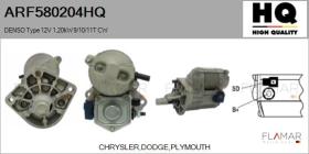HQ ARF580204HQ - ARR NUEVO DENSO Type 12V 1,20kW 9/10/11T CW