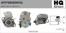 HQ ARF640404HQ - ARR NUEVO DENSO Type 12V 1,40kW 9T CW