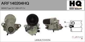 HQ ARF140204HQ - ARR NUEVO DENSO Type 12V 1,60kW 9T CW