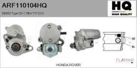HQ ARF110104HQ - ARR NUEVO DENSO Type 12V 1,70kW 11T CCW