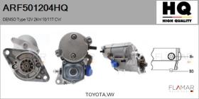 HQ ARF501204HQ - ARR NUEVO DENSO Type 12V 2,00kW 10/11T CW