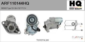 HQ ARF110144HQ - ARR NUEVO DENSO Type 12V 2,00kW 10/11T CW