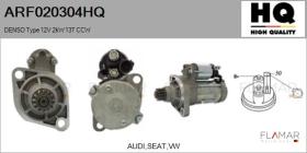 HQ ARF020304HQ - ARR NUEVO DENSO Type 12V 2,00kW 13T CCW