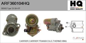 HQ ARF360104HQ - ARR NUEVO DENSO Type 12V 2,00kW 9T