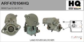 HQ ARF470104HQ - ARR NUEVO DENSO Type 12V 2,00kW 9T CW
