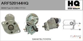 HQ ARF520144HQ - ARR NUEVO DENSO Type 12V 2,50kW 11T CW