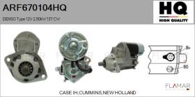 HQ ARF670104HQ - ARR NUEVO DENSO Type 12V 2,50kW 13T CW