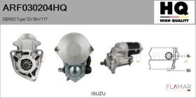 HQ ARF030204HQ - ARR NUEVO DENSO Type 12V 3,00kW 11T