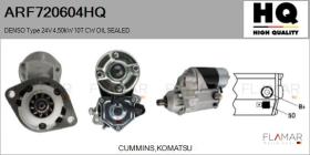 HQ ARF720604HQ - ARR NUEVO DENSO Type 24V 4,50kW 10T CW OIL SEALED