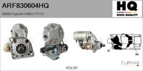 HQ ARF830604HQ - ARR NUEVO DENSO Type 24V 4,50kW 11T CW