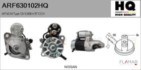 HQ ARF630102HQ - ARR NUEVO HITACHI Type 12V 0,80kW 8T CCW