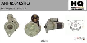 HQ ARF650102HQ - ARR NUEVO HITACHI Type 12V 1,20kW 9T CW
