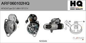 HQ ARF060102HQ - ARR NUEVO HITACHI Type 12V 1,40kW 10T CCW