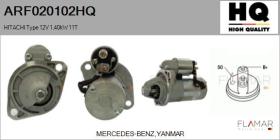 HQ ARF020102HQ - ARR NUEVO HITACHI Type 12V 1,40kW 11T