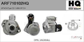 HQ ARF710102HQ - ARR NUEVO HITACHI Type 12V 1,40kW 9T CW