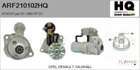 HQ ARF210102HQ - ARR NUEVO HITACHI Type 12V 1,40kW 9T CW
