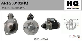 HQ ARF250102HQ - ARR NUEVO HITACHI Type 12V 1,60kW 9T CW