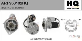 HQ ARF950102HQ - ARR NUEVO HITACHI Type 12V 2,00kW 15T CW