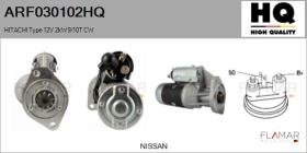 HQ ARF030102HQ - ARR NUEVO HITACHI Type 12V 2,00kW 9/10T CW