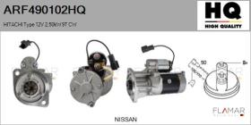 HQ ARF490102HQ - ARR NUEVO HITACHI Type 12V 2,50kW 9T CW