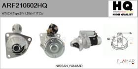 HQ ARF210602HQ - ARR NUEVO HITACHI Type 24V 3,50kW 11T CW