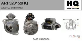 HQ ARF520152HQ - ARR NUEVO LUCAS Type 12V 2,00kW 11T CW