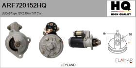 HQ ARF720152HQ - ARR NUEVO LUCAS Type 12V 2,10kW 10T CW