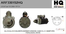 HQ ARF330152HQ - ARR NUEVO LUCAS Type 12V 2,80kW 10T CW