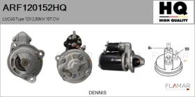 HQ ARF120152HQ - ARR NUEVO LUCAS Type 12V 2,80kW 10T CW