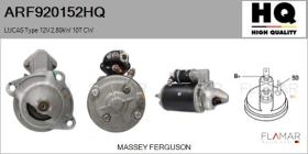 HQ ARF920152HQ - ARR NUEVO LUCAS Type 12V 2,80kW 10T CW