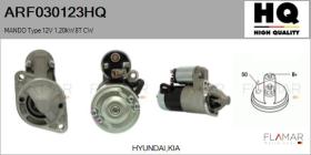 HQ ARF030123HQ - ARR NUEVO MANDO Type 12V 1,20kW 8T CW