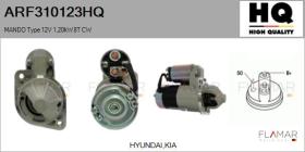 HQ ARF310123HQ - ARR NUEVO MANDO Type 12V 1,20kW 8T CW