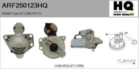 HQ ARF250123HQ - ARR NUEVO MANDO Type 12V 2,20kW 9T CW