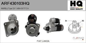 HQ ARF430103HQ - ARR NUEVO MARELLI Type 12V 1,40kW 9/11T CW
