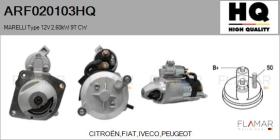HQ ARF020103HQ - ARR NUEVO MARELLI Type 12V 2,60kW 9T CW