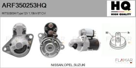 HQ ARF350253HQ - ARR NUEVO MITSUBISHI Type 12V 1,10kW 8T CW