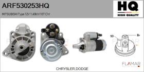 HQ ARF530253HQ - ARR NUEVO MITSUBISHI Type 12V 1,40kW 10T CW