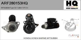 HQ ARF280153HQ - ARR NUEVO MITSUBISHI Type 12V 1,40kW 13T CW