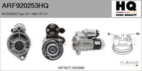 HQ ARF920253HQ - ARR NUEVO MITSUBISHI Type 12V 1,40kW 9T CW