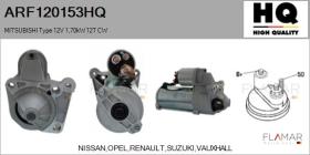 HQ ARF120153HQ - ARR NUEVO MITSUBISHI Type 12V 1,70kW 12T CW