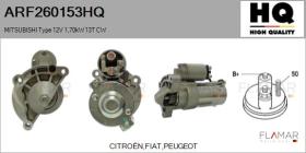 HQ ARF260153HQ - ARR NUEVO MITSUBISHI Type 12V 1,70kW 13T CW