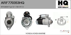 HQ ARF770353HQ - ARR NUEVO MITSUBISHI Type 12V 1,70kW 9T CW