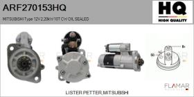 HQ ARF270153HQ - ARR NUEVO MITSUBISHI Type 12V 2,20kW 10T CW OIL SEALED