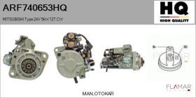 HQ ARF740653HQ - ARR NUEVO MITSUBISHI Type 24V 5,00kW 12T CW