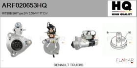 HQ ARF020653HQ - ARR NUEVO MITSUBISHI Type 24V 5,50kW 11T CW