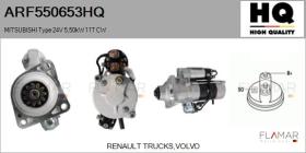 HQ ARF550653HQ - ARR NUEVO MITSUBISHI Type 24V 5,50kW 11T CW