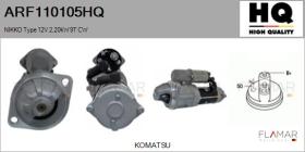 HQ ARF110105HQ - ARR NUEVO NIKKO Type 12V 2,20kW 9T CW